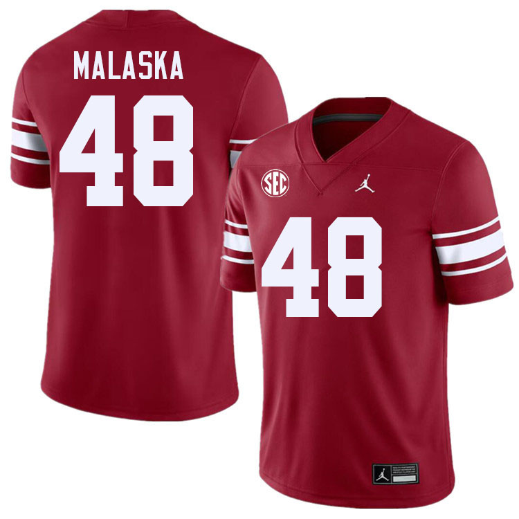 Men #48 Jocelyn Malaska Oklahoma Sooners 2024 SEC Conference College Football Jerseys-Throwback